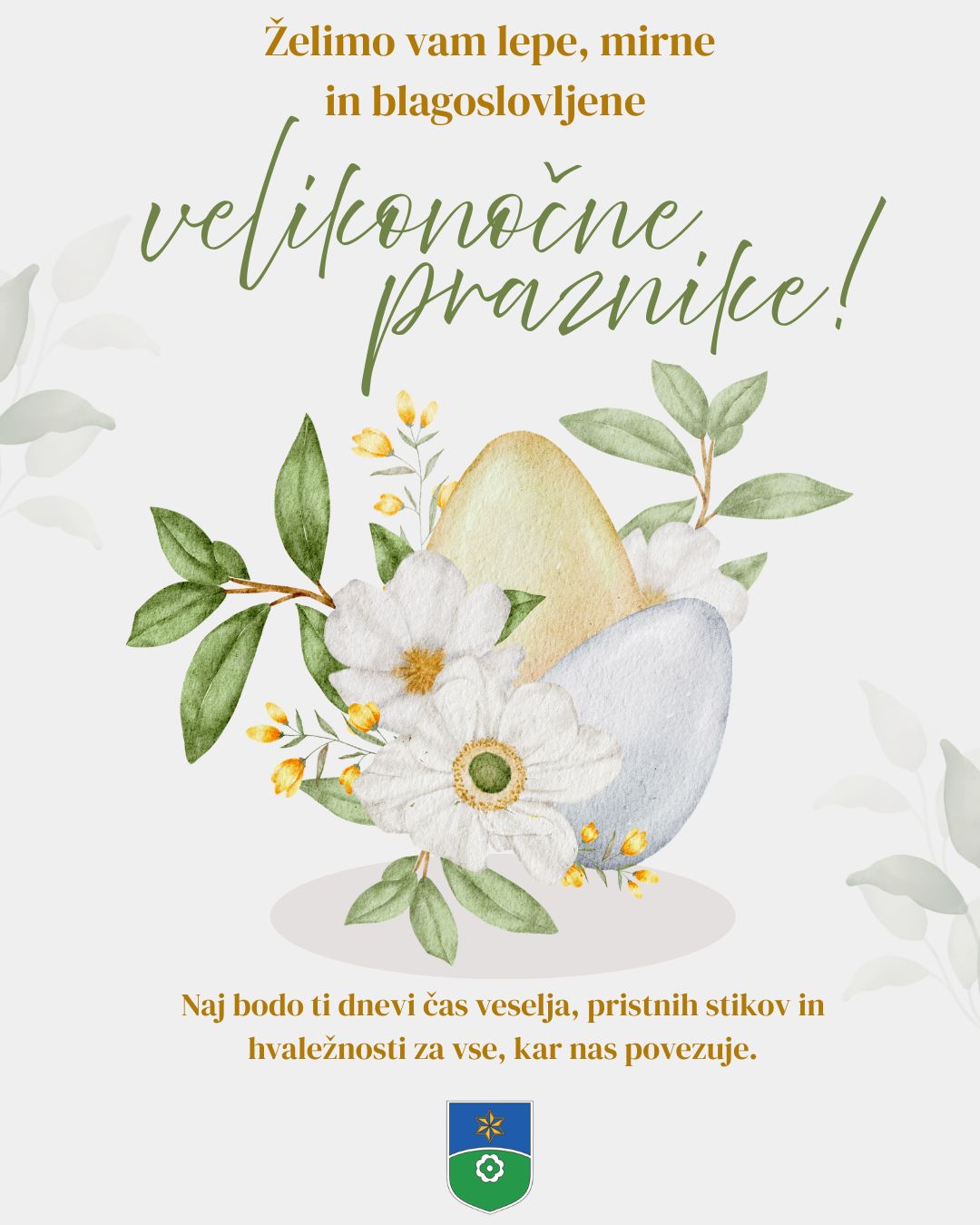 Green and White Illustrated Easter Greeting Instagram Post